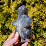 Agate Geode Carved Crystal Bear