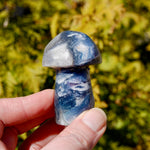 Silky Blue Fluorite Crystal Mushroom