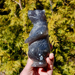 Agate Geode Carved Crystal Bear