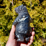 Agate Geode Carved Crystal Bear