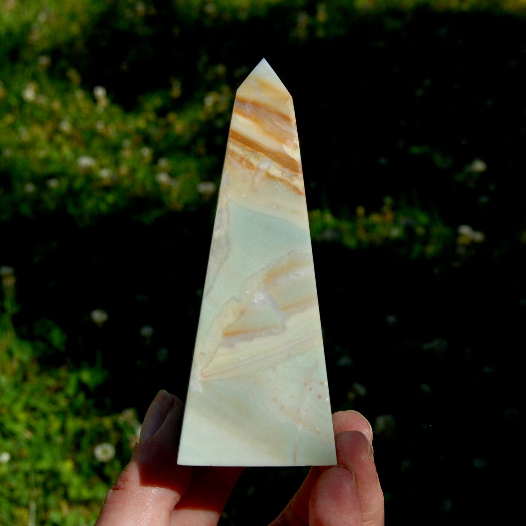 Chinese Amazonite Crystal Obelisk, Amazonite Tower