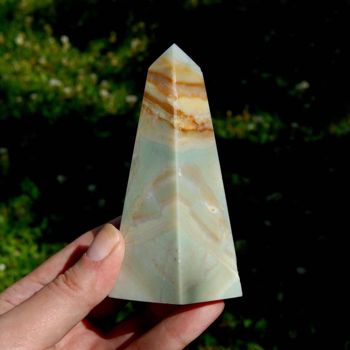 Chinese Amazonite Crystal Obelisk, Amazonite Tower