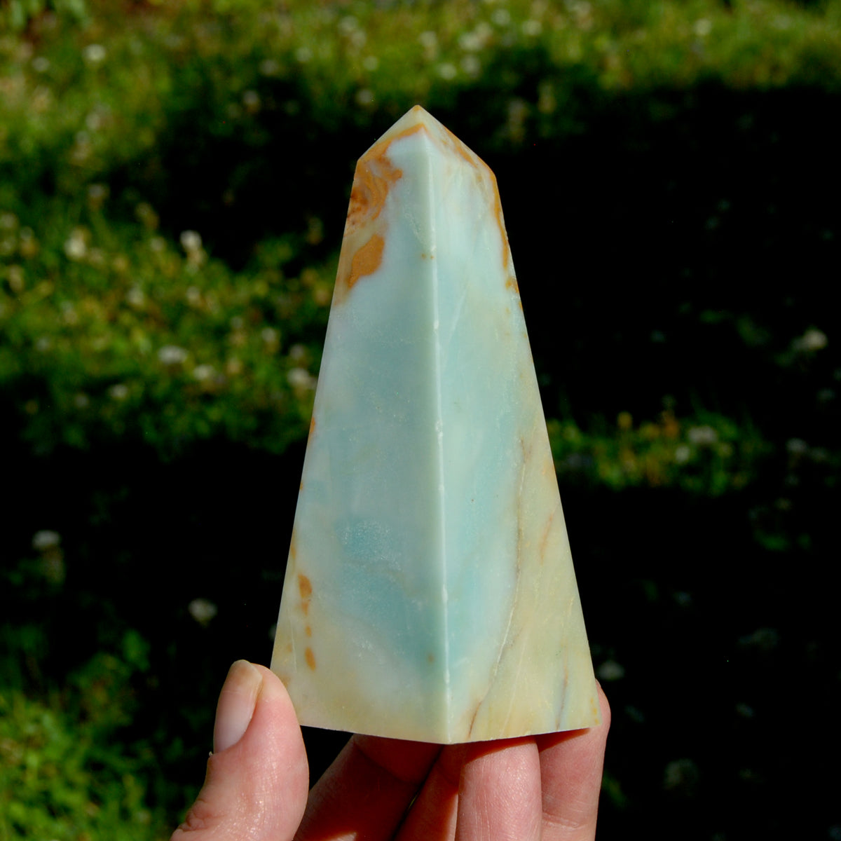 Chinese Amazonite Crystal Obelisk, Amazonite Tower