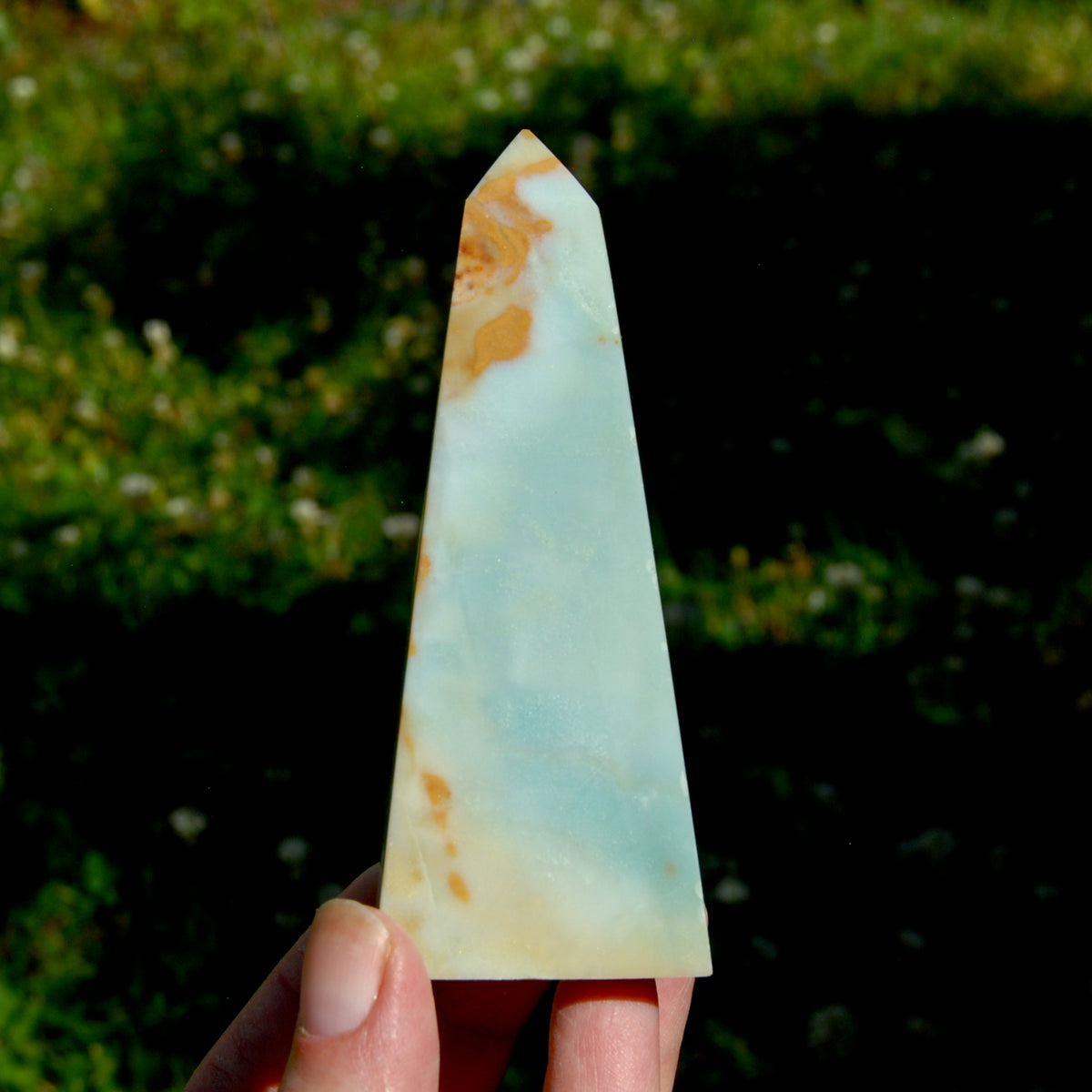 Chinese Amazonite Crystal Obelisk, Amazonite Tower
