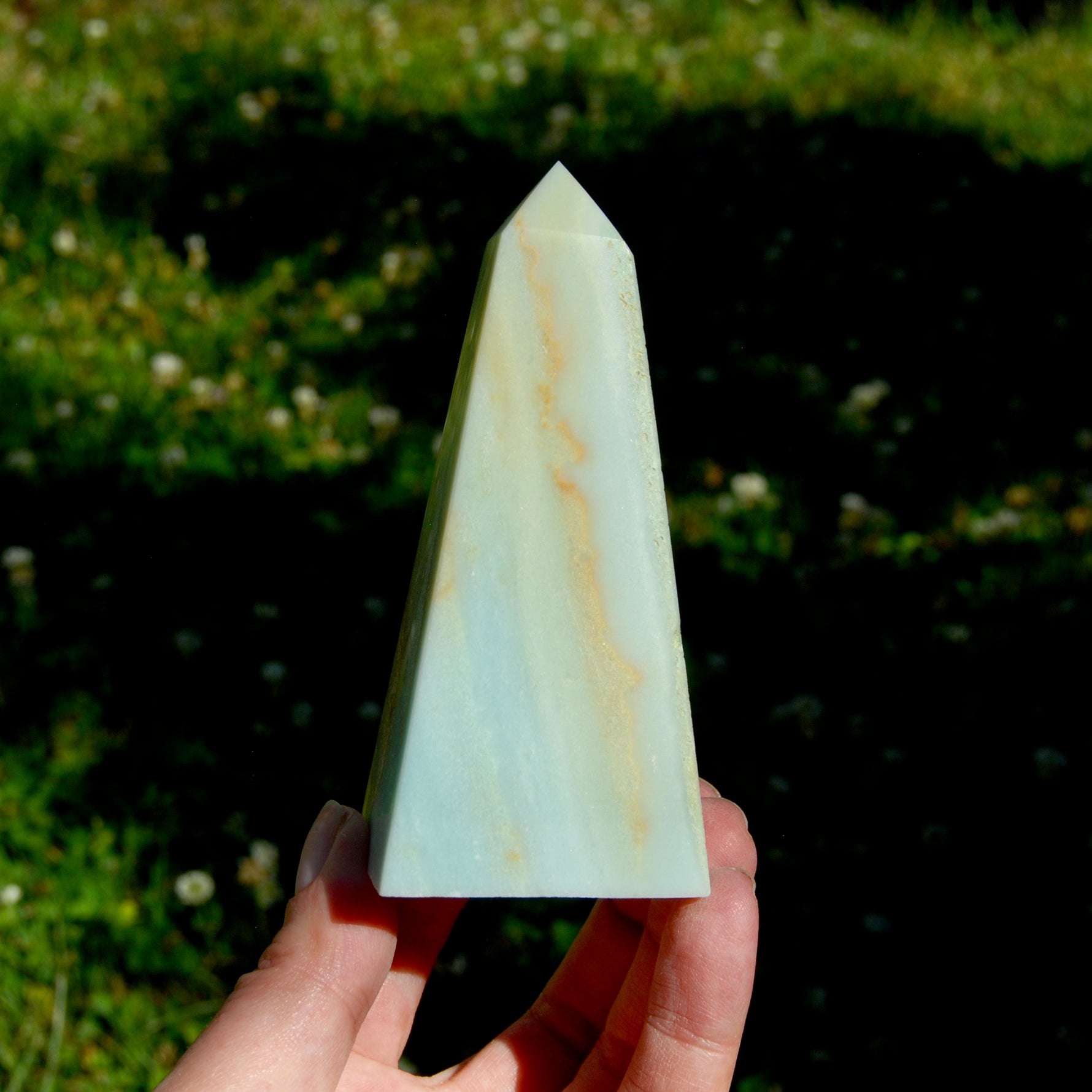 Chinese Amazonite Crystal Obelisk Tower