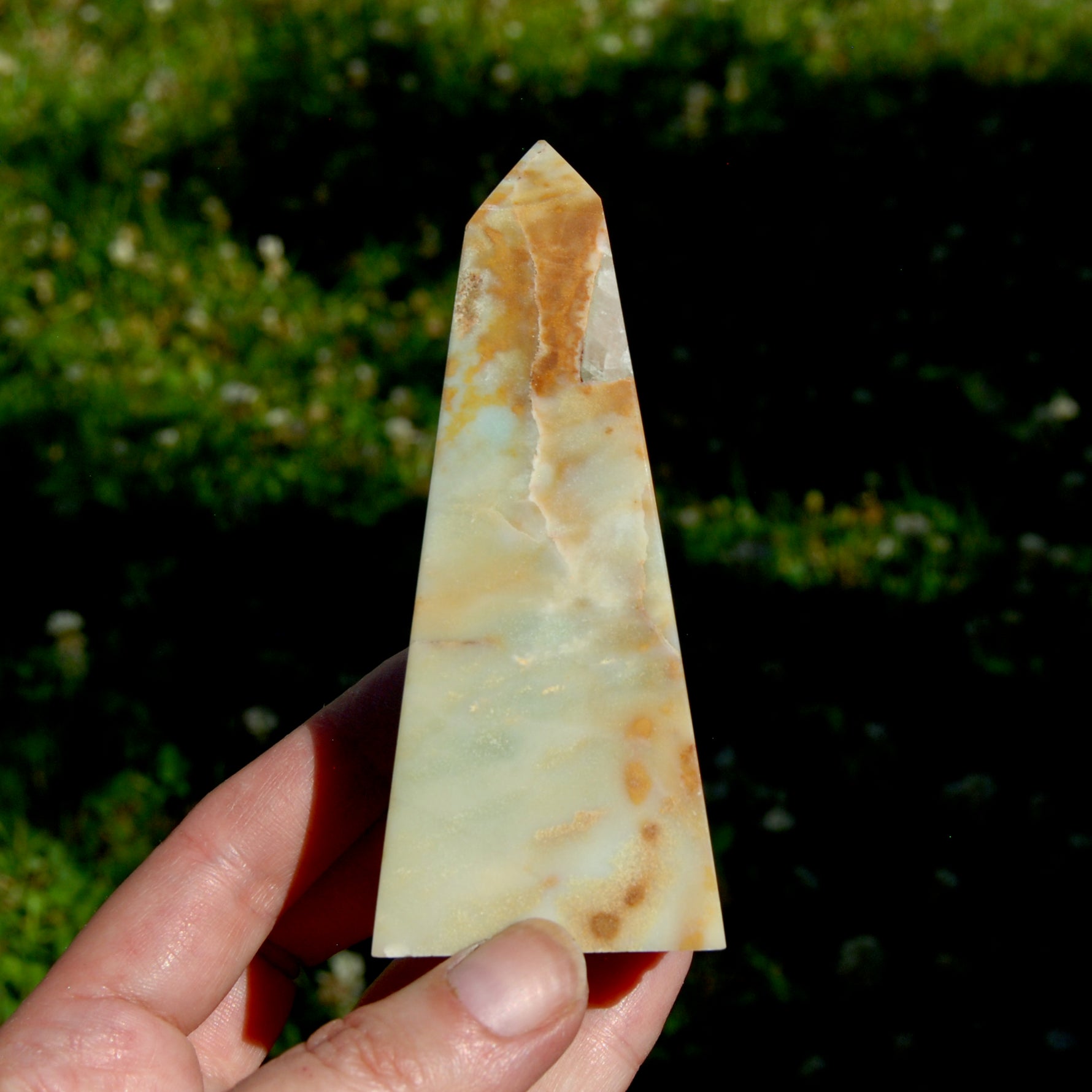 Chinese Amazonite Crystal Obelisk, Amazonite Tower