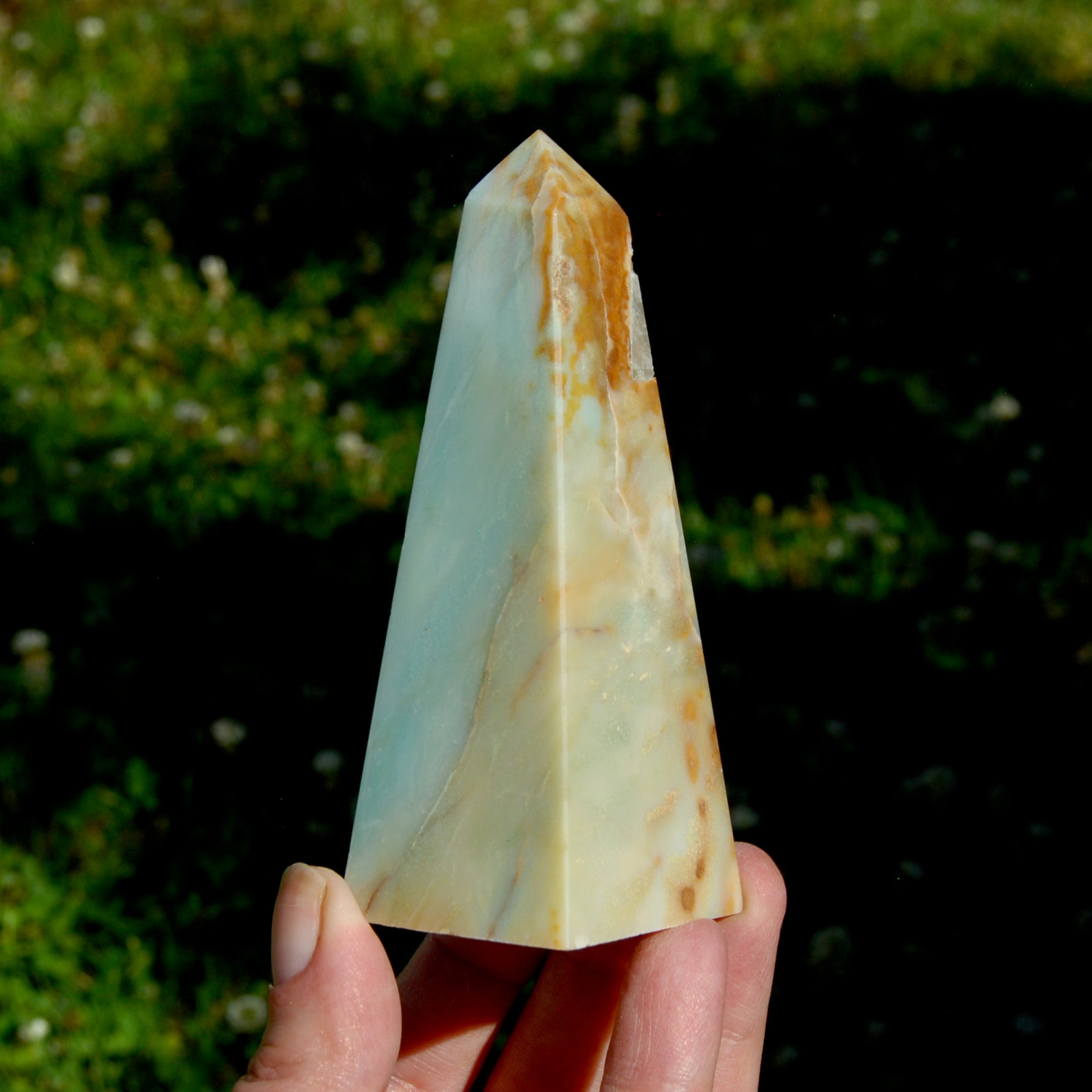 Chinese Amazonite Crystal Obelisk, Amazonite Tower