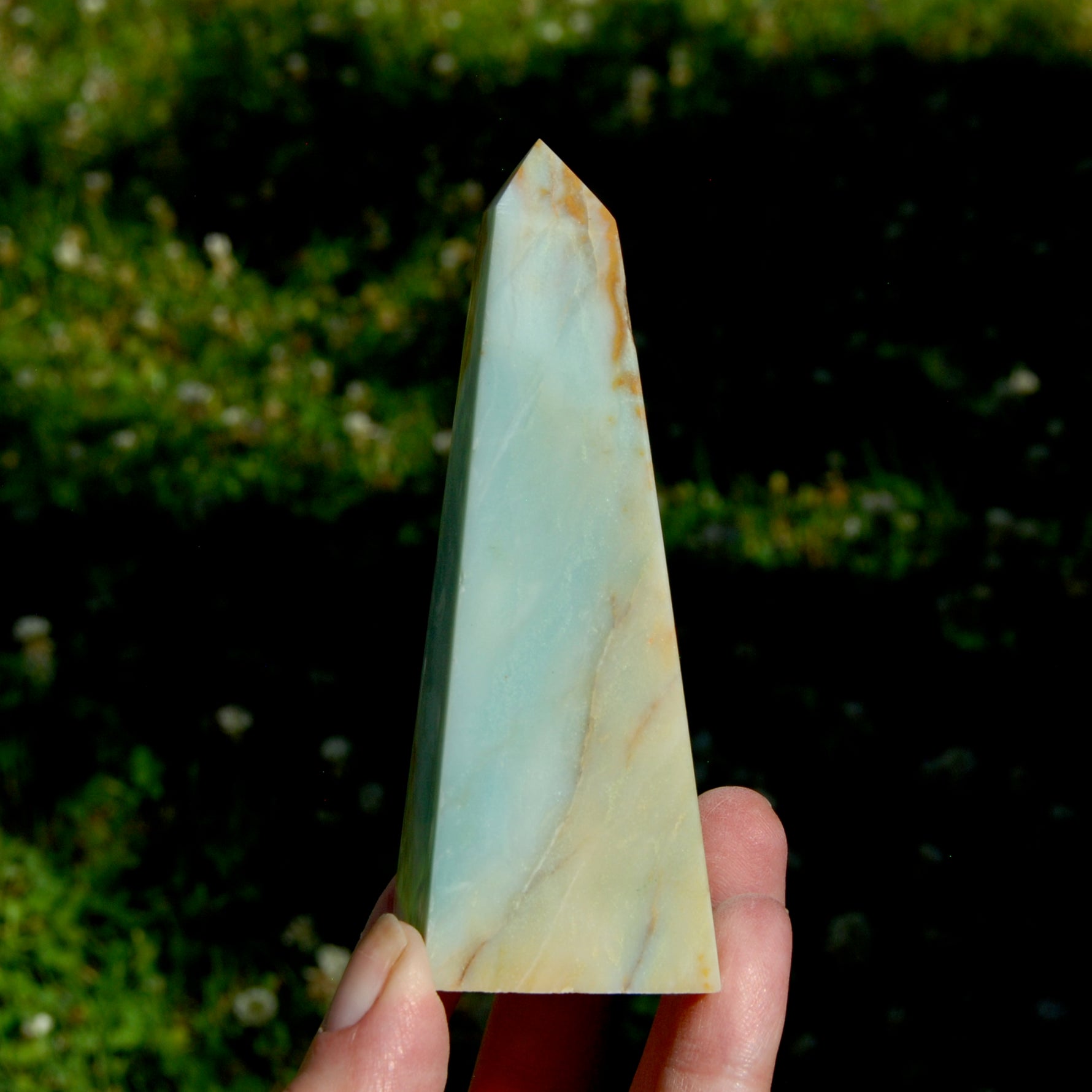 Chinese Amazonite Crystal Obelisk, Amazonite Tower