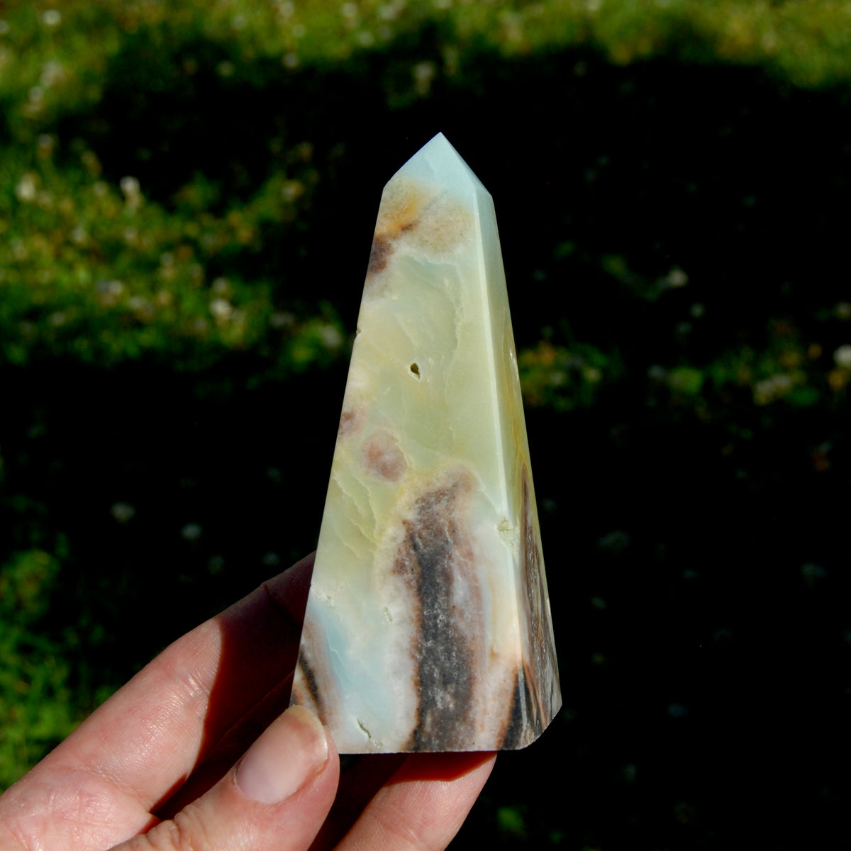 Chinese Amazonite Crystal Obelisk, Amazonite Tower