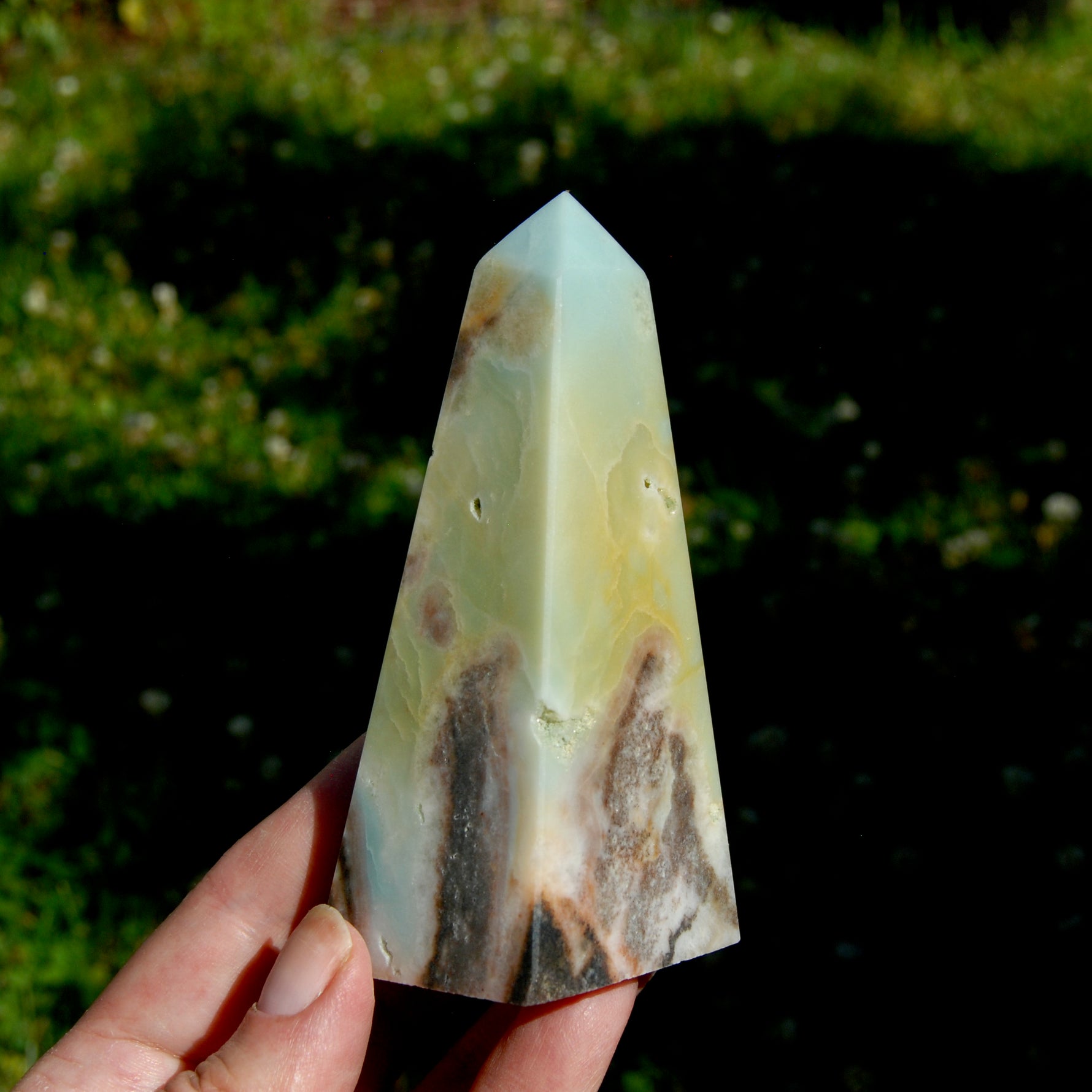 Chinese Amazonite Crystal Obelisk, Amazonite Tower