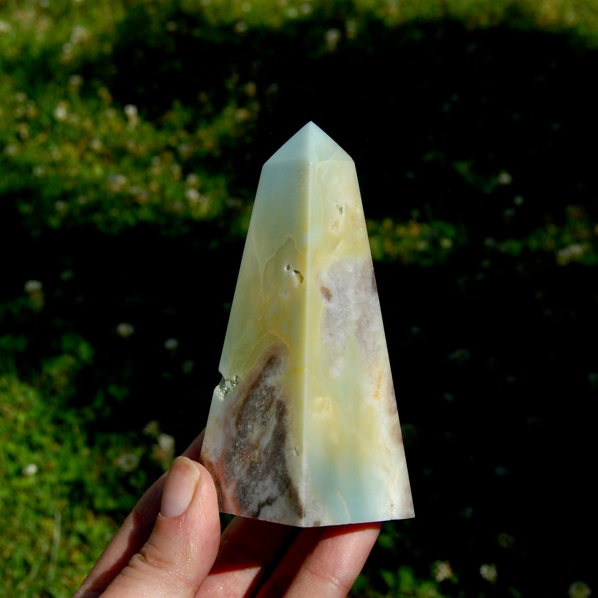 Chinese Amazonite Crystal Obelisk, Amazonite Tower