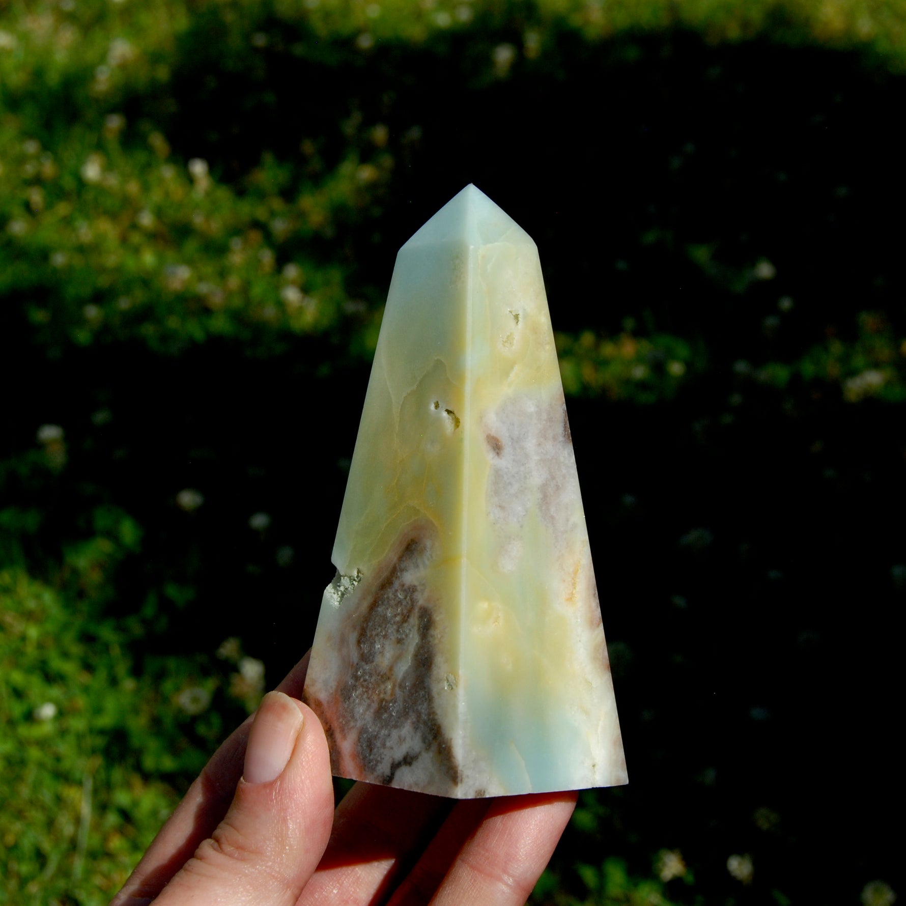 Chinese Amazonite Crystal Obelisk, Amazonite Tower