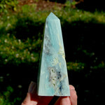Chinese Amazonite Crystal Obelisk, Amazonite Tower