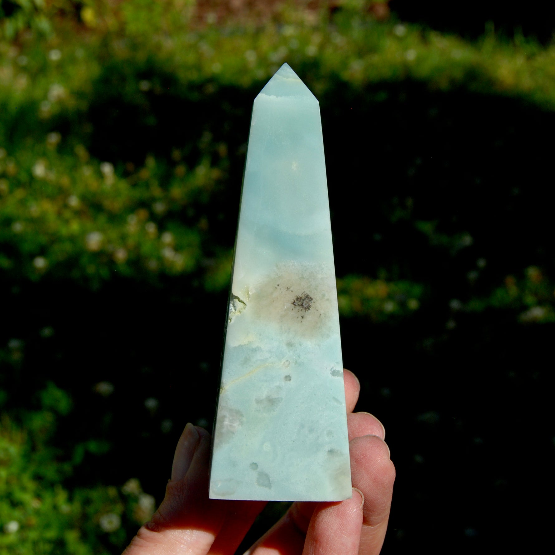 Chinese Amazonite Crystal Obelisk, Amazonite Tower