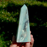 Chinese Amazonite Crystal Obelisk, Amazonite Tower
