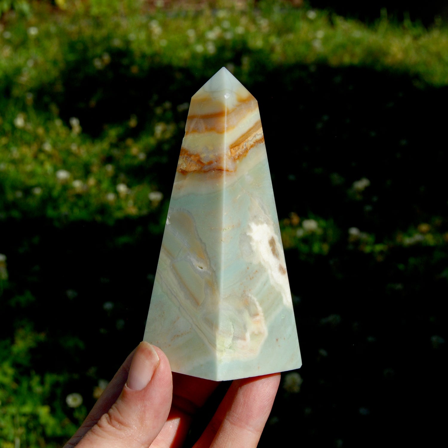 Chinese Amazonite Crystal Obelisk, Amazonite Tower