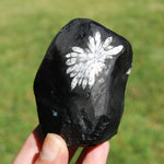 Chrysanthemum Stone Crystal Freeform Tower with Multiple Flowers