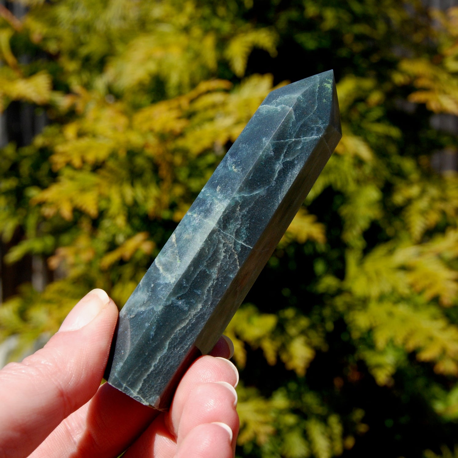 Chrysocolla Shattuckite Crystal Tower