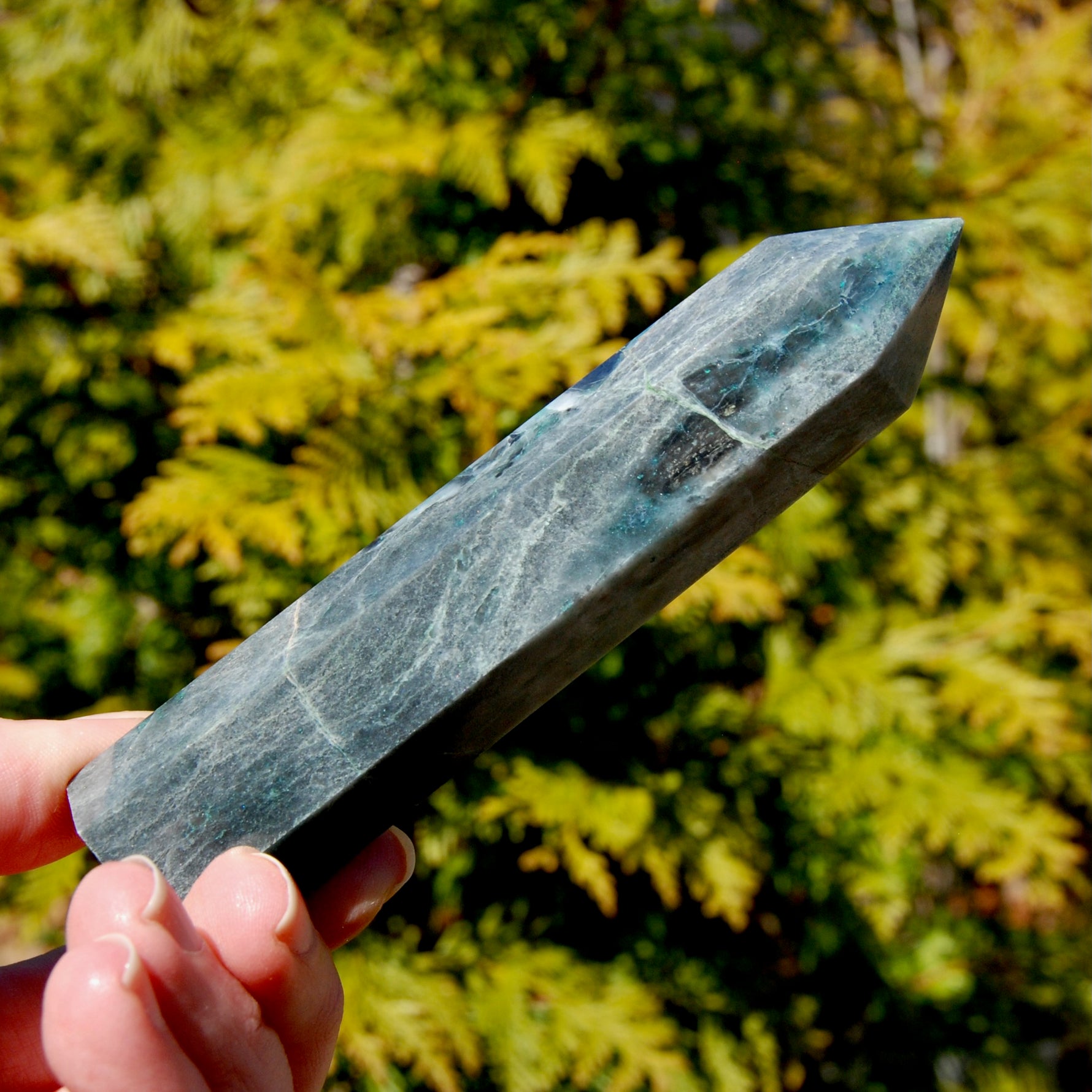 Chrysocolla Shattuckite Crystal Tower