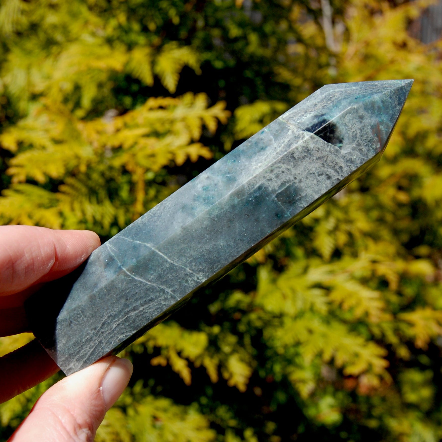 Chrysocolla Shattuckite Crystal Tower