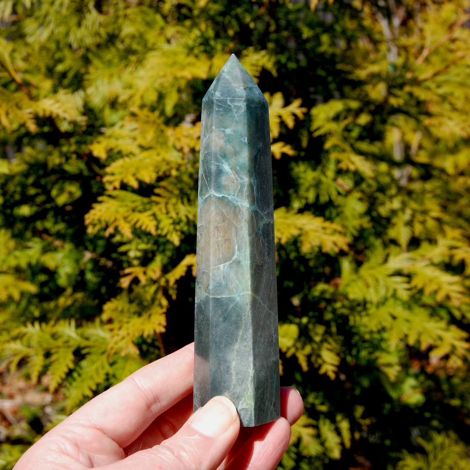 Chrysocolla Shattuckite Crystal Tower