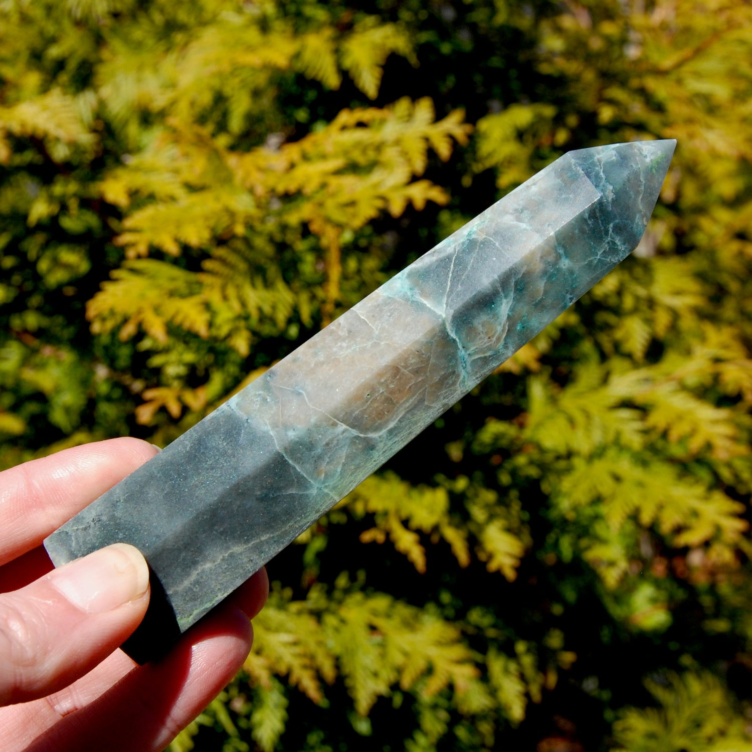 Chrysocolla Shattuckite Crystal Tower
