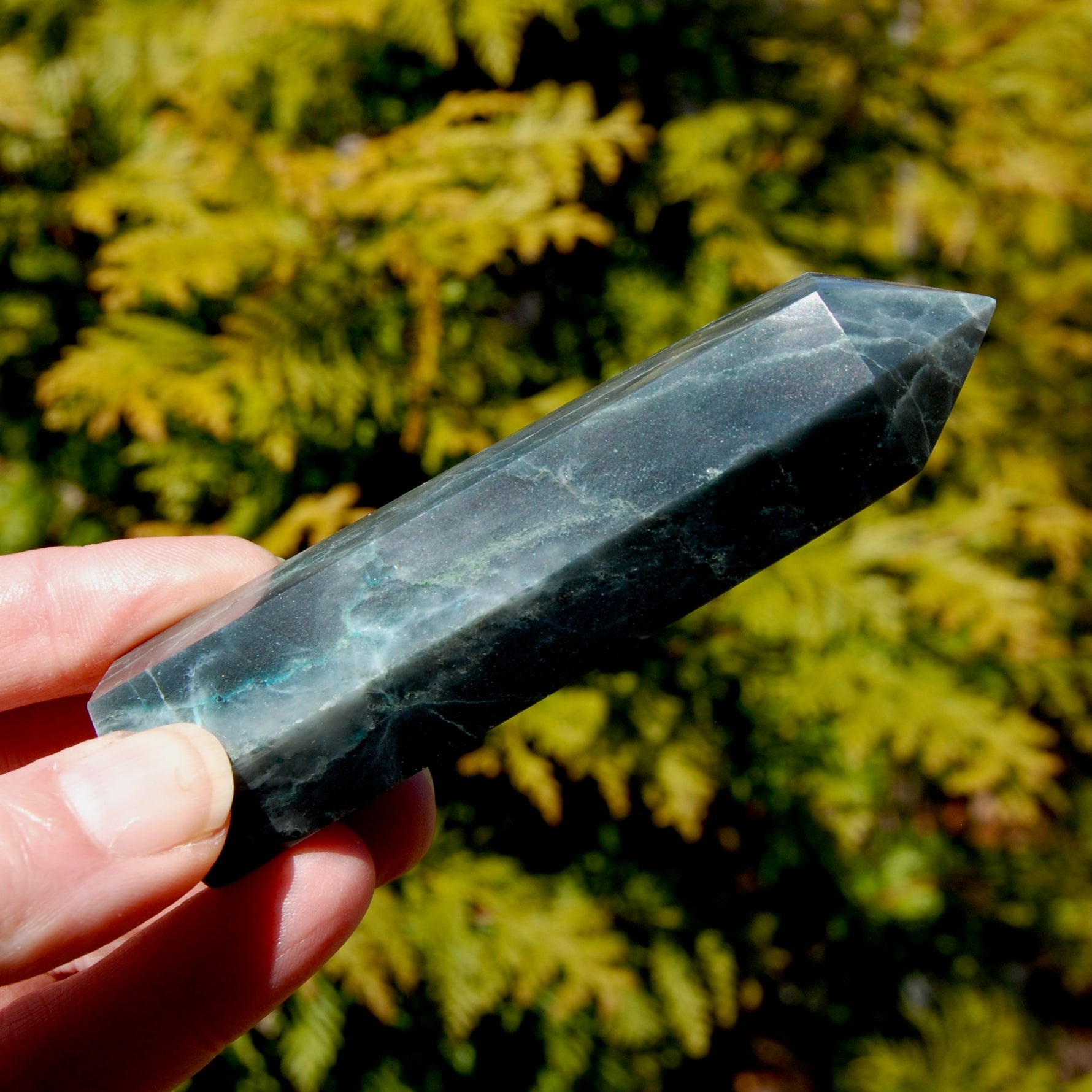 Chrysocolla Shattuckite Crystal Tower
