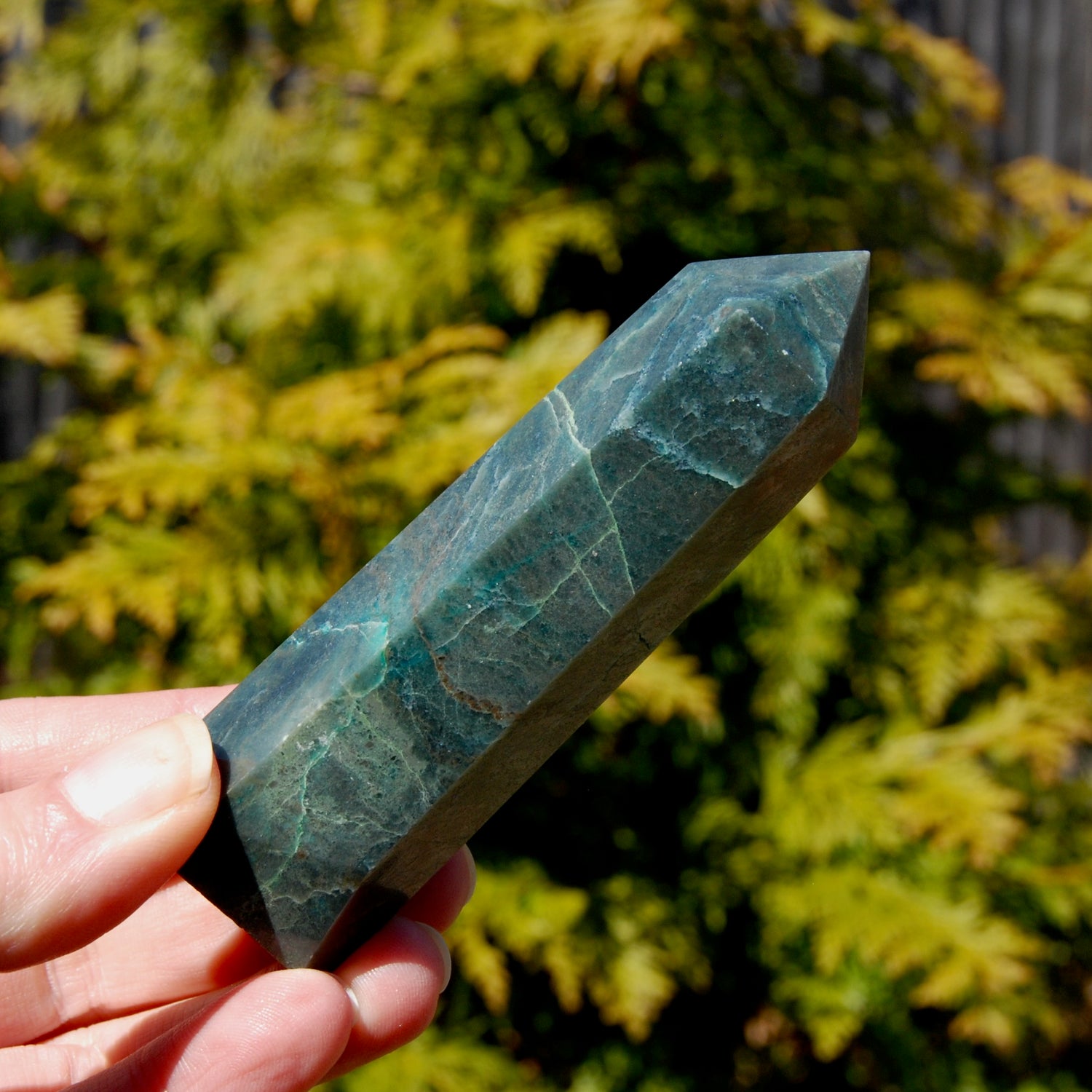 Chrysocolla Shattuckite Crystal Tower