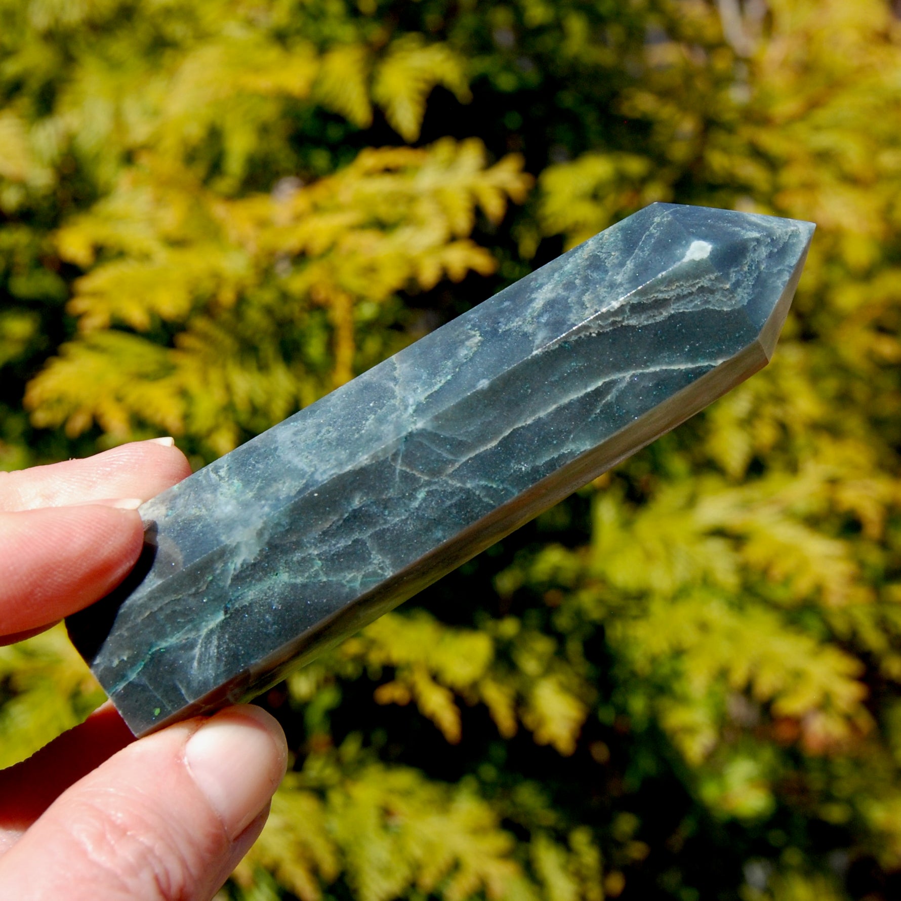 Chrysocolla Shattuckite Crystal Tower
