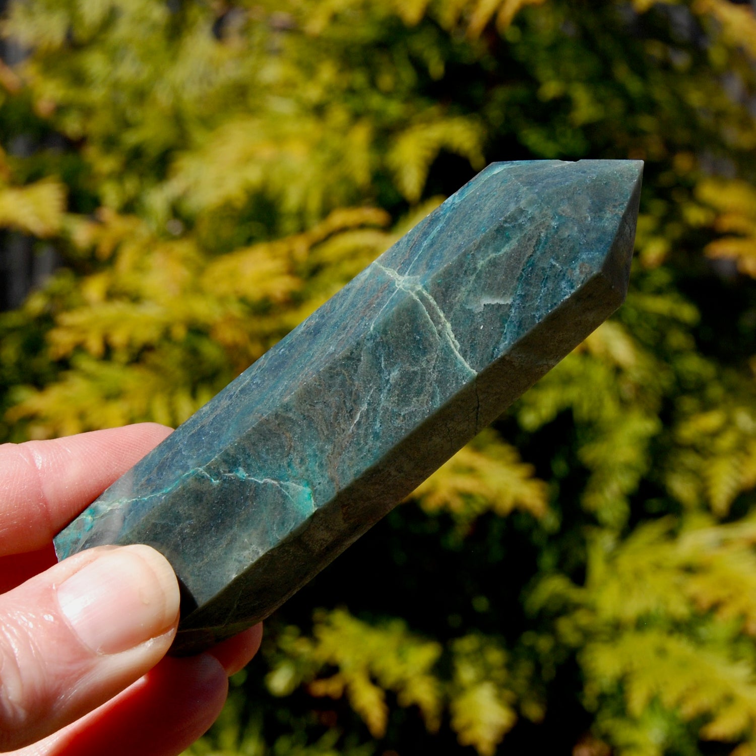 Chrysocolla Shattuckite Crystal Tower