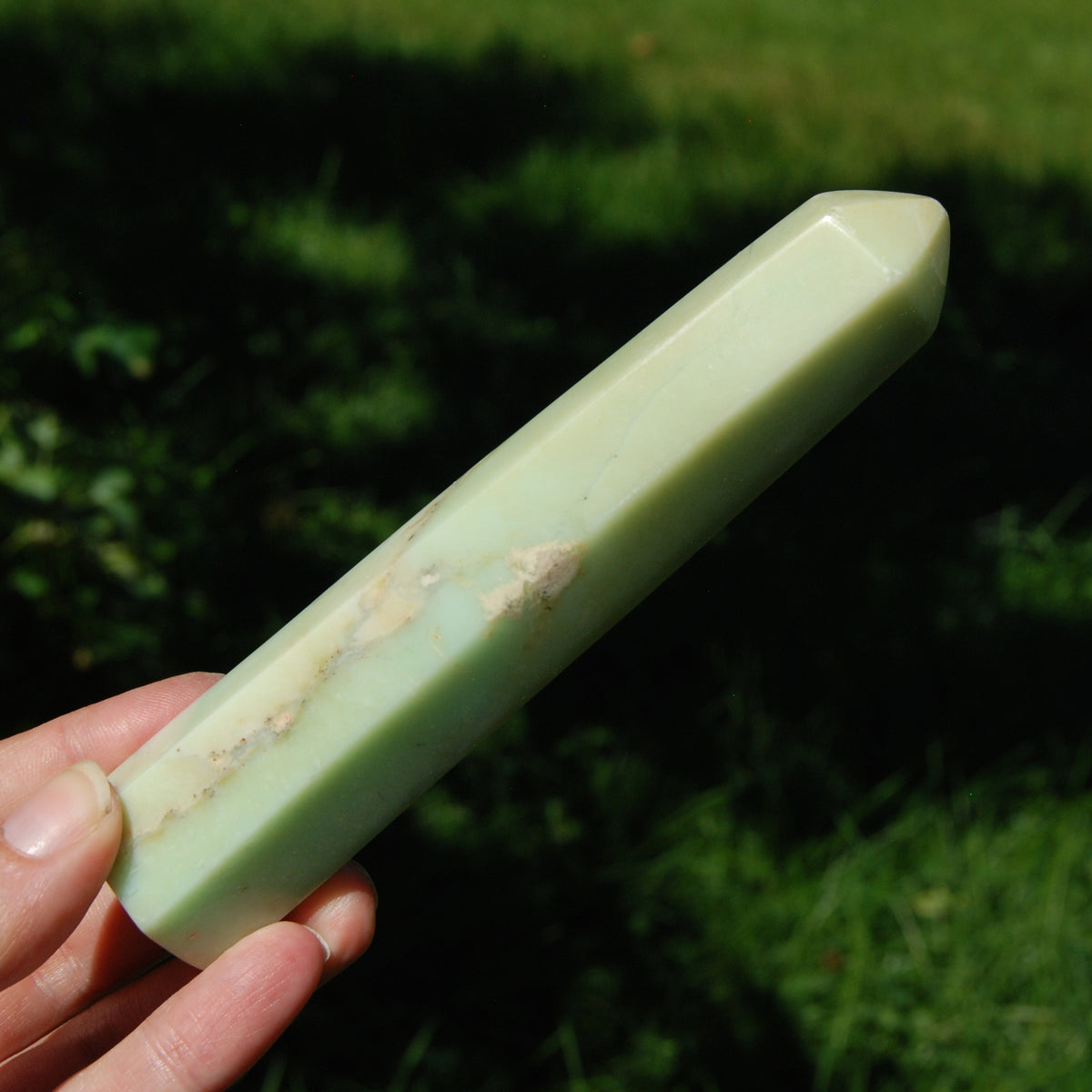 Chrysoprase Crystal Tower - 5.5" 185g Stone of Venus, Attracts Love Prosperity & Abundance