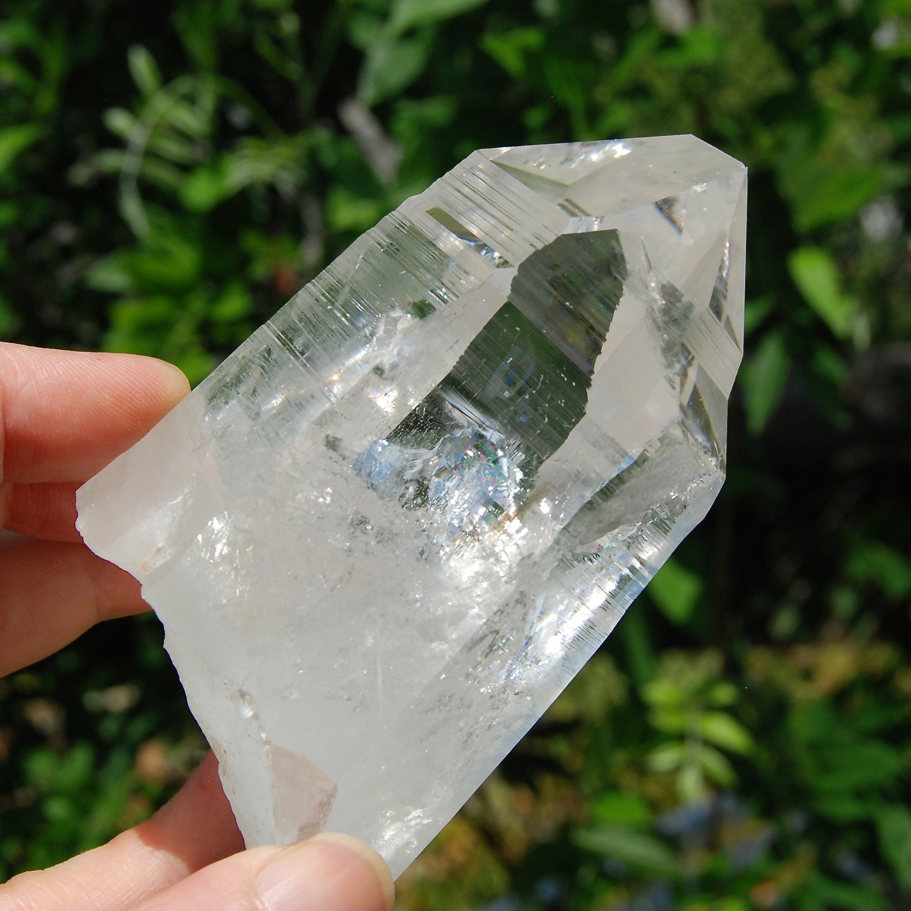 4in 364g Chunky Lemurian Seed Quartz Crystal Starbary, Self Standing Rainbow Filled Devic Temple, Peñas Blancas, Colombia