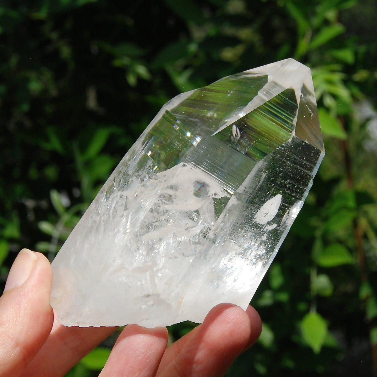 4in 364g Chunky Lemurian Seed Quartz Crystal Starbary, Self Standing Rainbow Filled Devic Temple, Peñas Blancas, Colombia