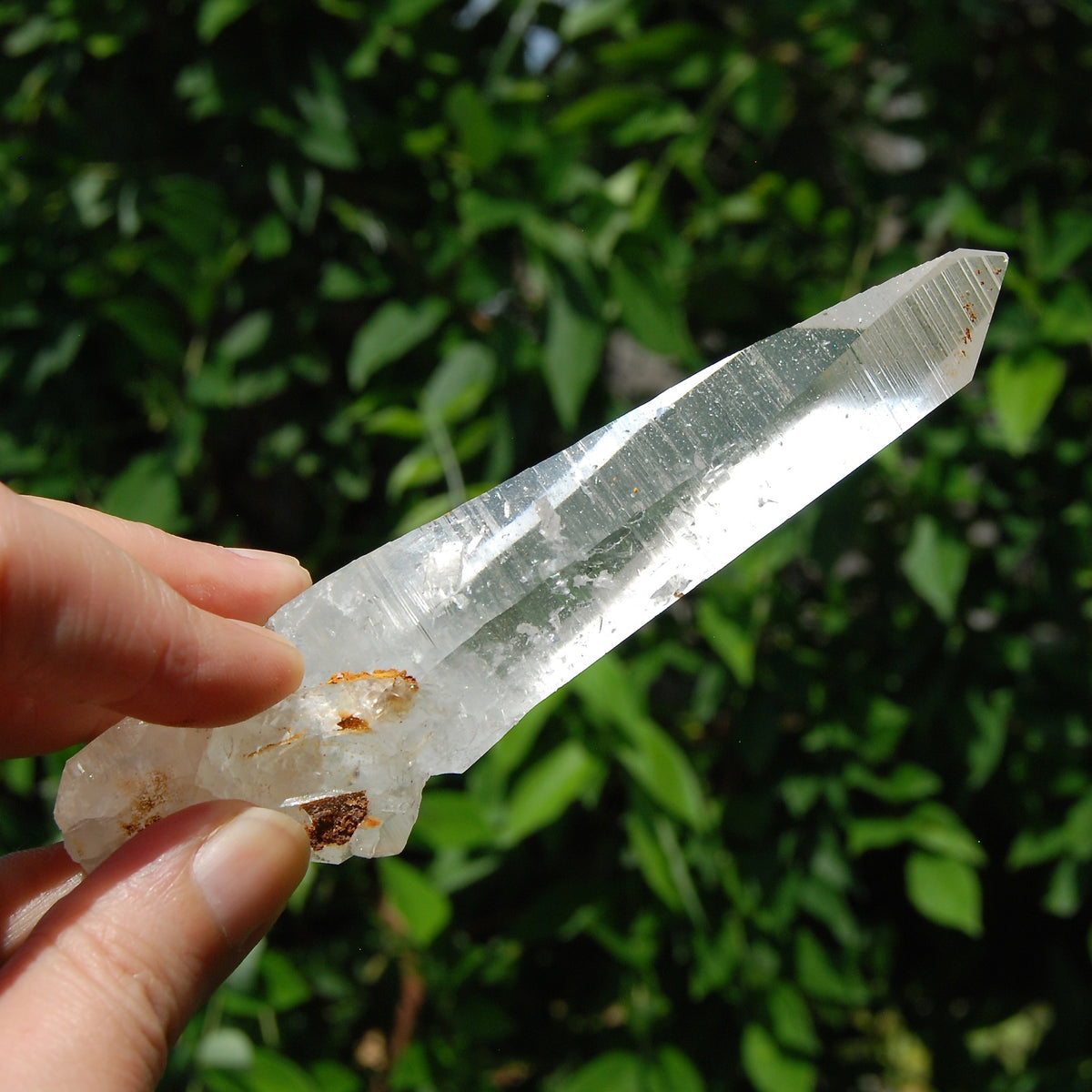 Golden Healer Lemurian Seed Quartz Crystal Cross, High Vibration Optical Quartz, Peñas Blancas, Colombia