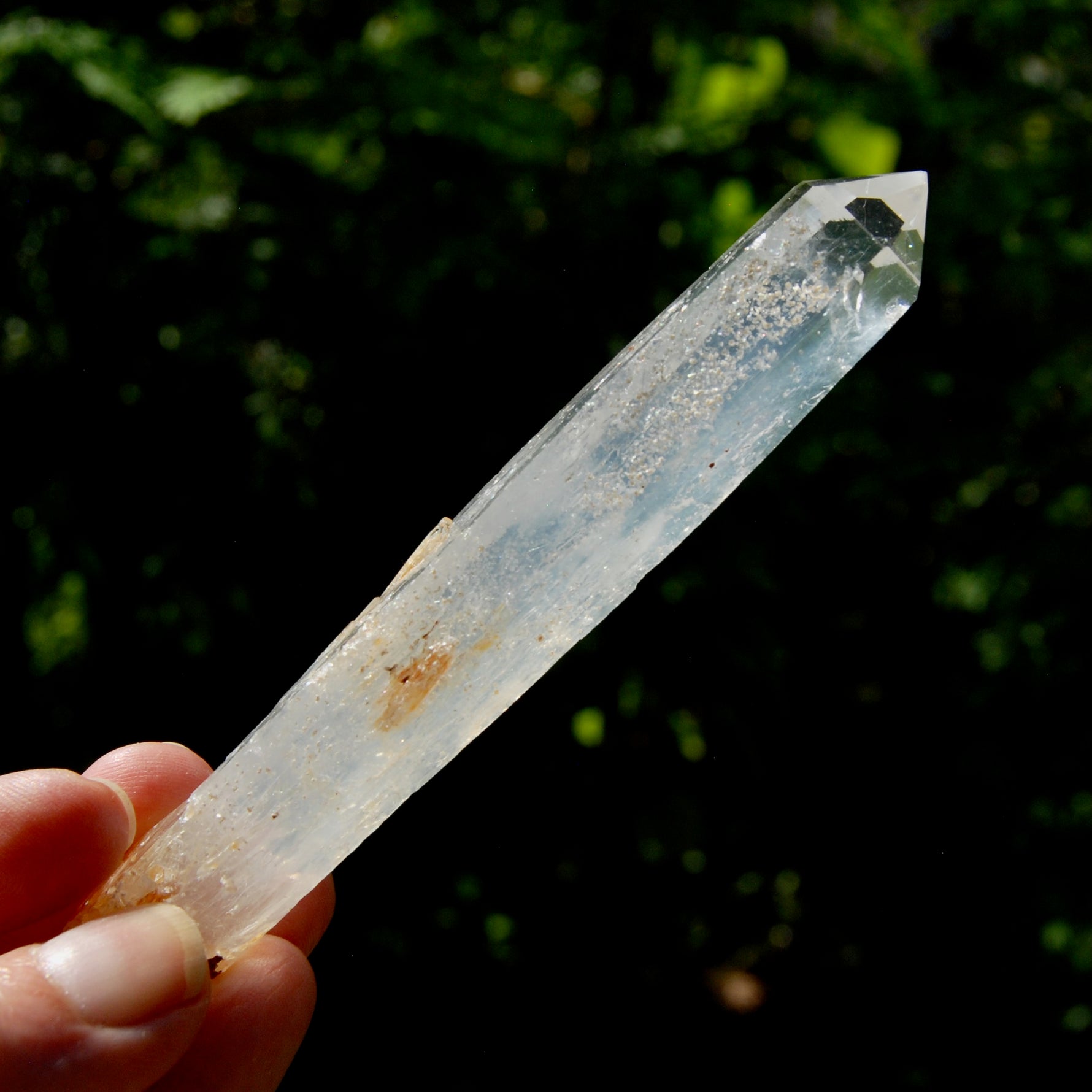 Colombian Blue Smoke Lemurian Crystal Starbary, RARE AAA Optical Quartz