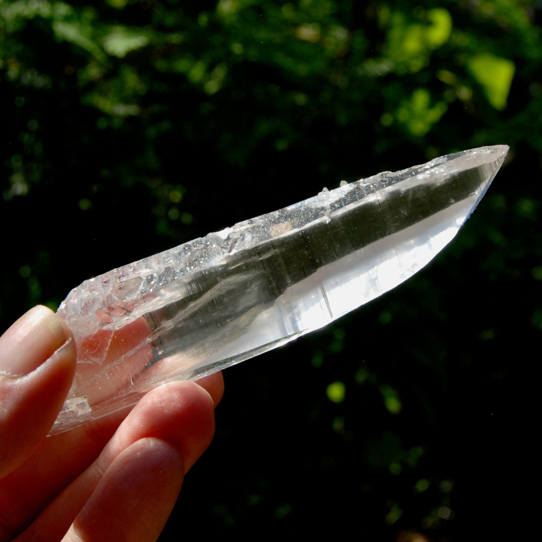 Colombian Lemurian Seed Crystal Laser, Isis Face Optical Quartz