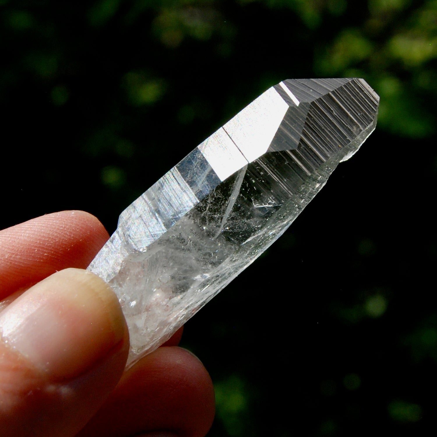 Lemurian Isis Face Crystal - 2.25" 16g Optical Quartz Pocket Crystal, Colombia A6