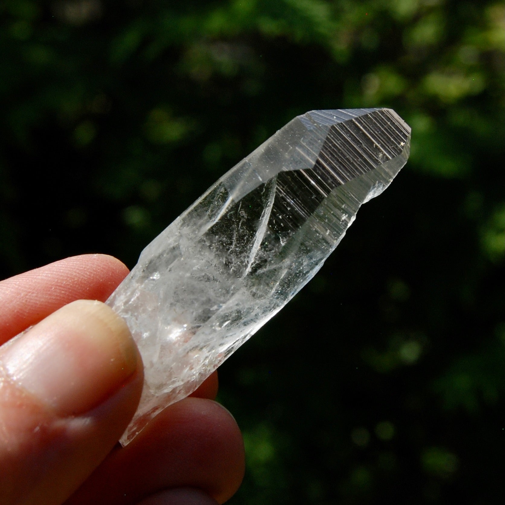 Lemurian Isis Face Crystal - 2.25" 16g Optical Quartz Pocket Crystal, Colombia A6