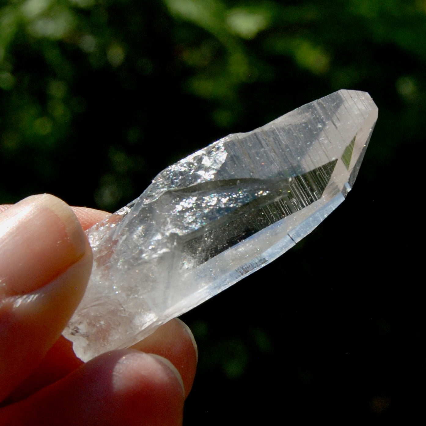 Lemurian Isis Face Crystal - 2.25" 16g Optical Quartz Pocket Crystal, Colombia A6