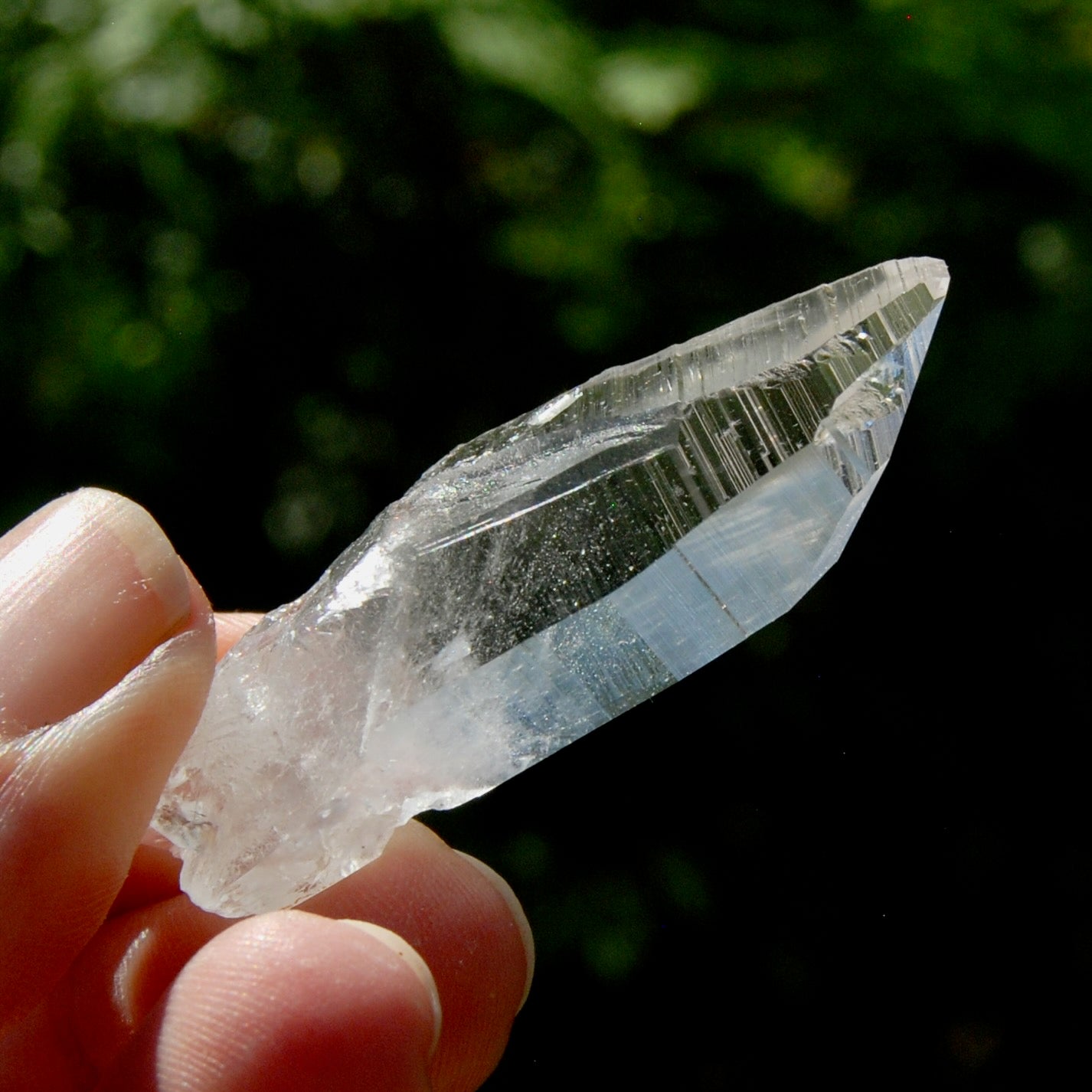 Lemurian Isis Face Crystal - 2.25" 16g Optical Quartz Pocket Crystal, Colombia A6