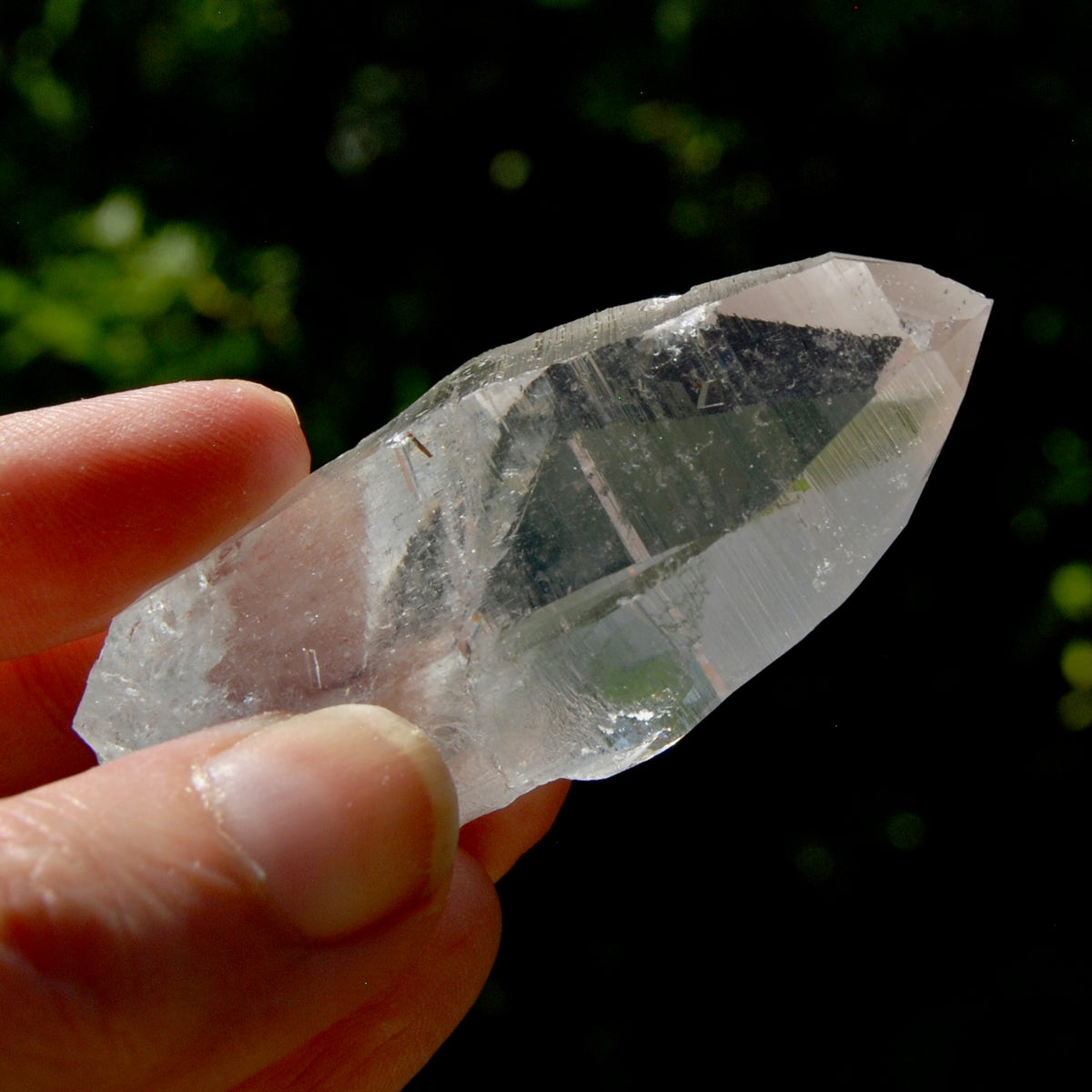 Lemurian Channeler Crystal - 2.5" 44g Trigonic Record Keeper Optical Quartz, Colombia A8