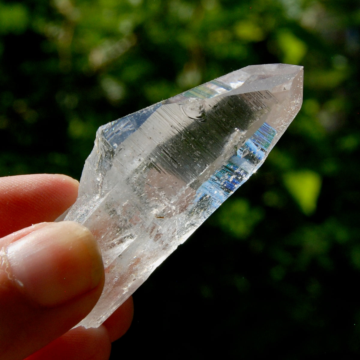 Lemurian Channeler Crystal - 2.5" 44g Trigonic Record Keeper Optical Quartz, Colombia A8