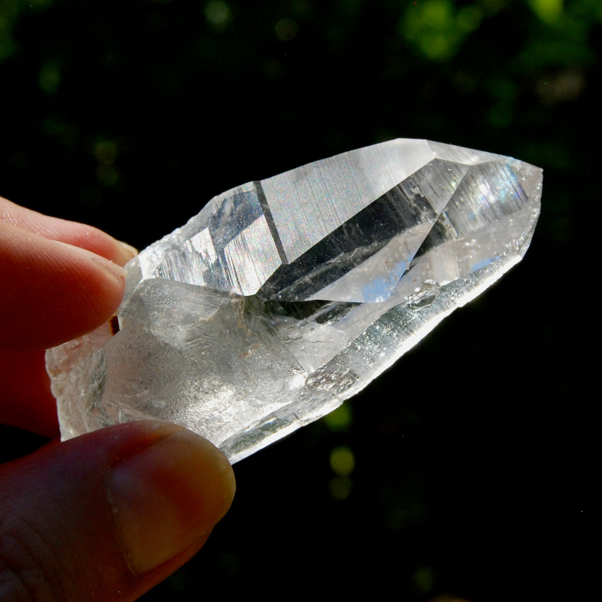 Lemurian Channeler Crystal - 2.5" 44g Trigonic Record Keeper Optical Quartz, Colombia A8