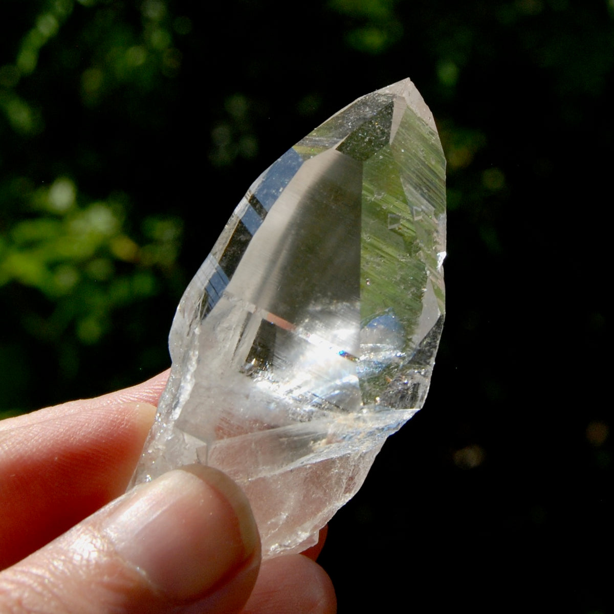 Lemurian Channeler Crystal - 2.5" 44g Trigonic Record Keeper Optical Quartz, Colombia A8