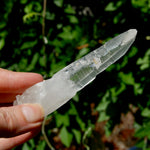 Lightning Strike Lemurian Crystal Starbary- 4.5" 69g Etched Singing Optical Quartz, Colombia