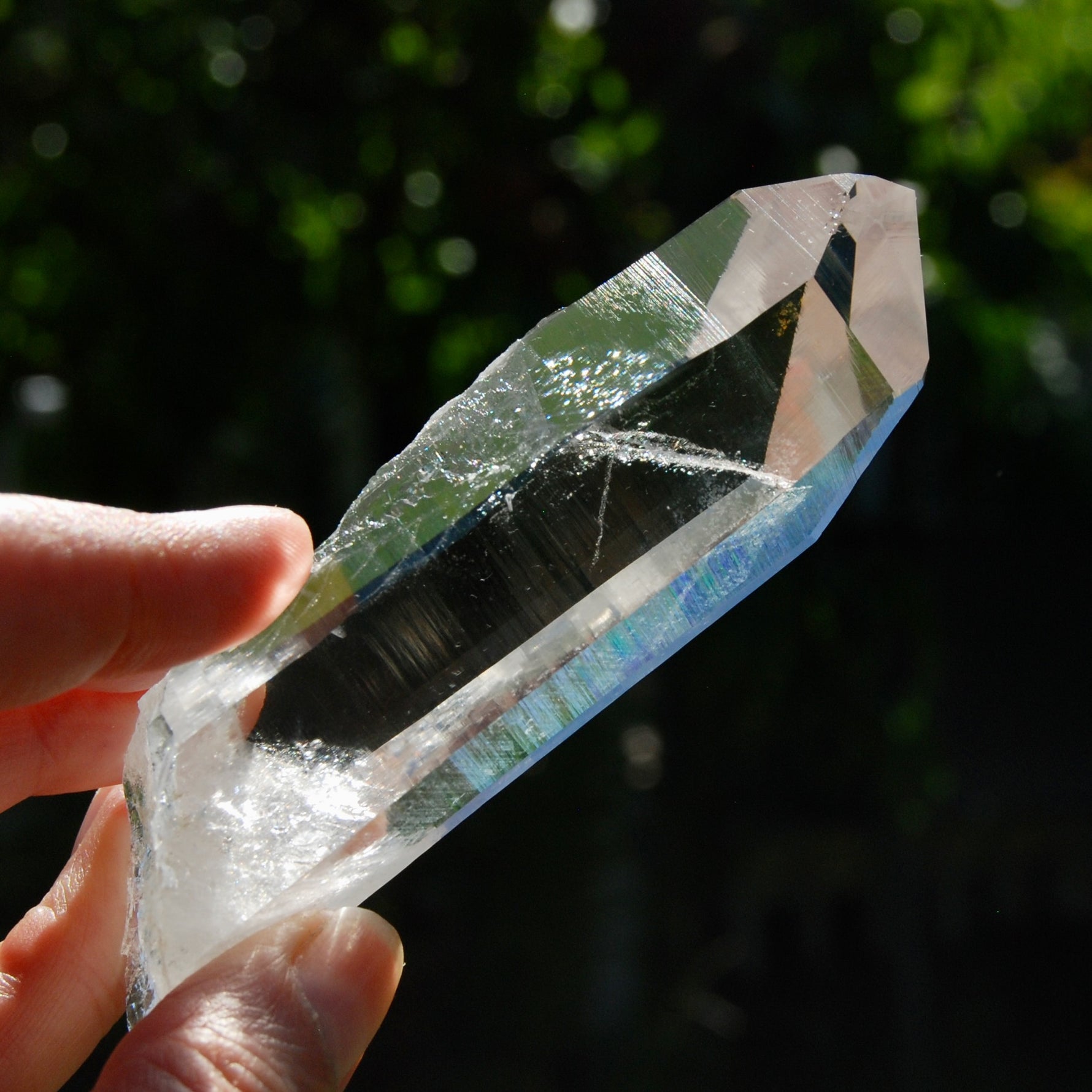 Dow Channeler Blades of Light Lemurian Crystal, 4" 130g Powerful Optical Quartz, Colombia