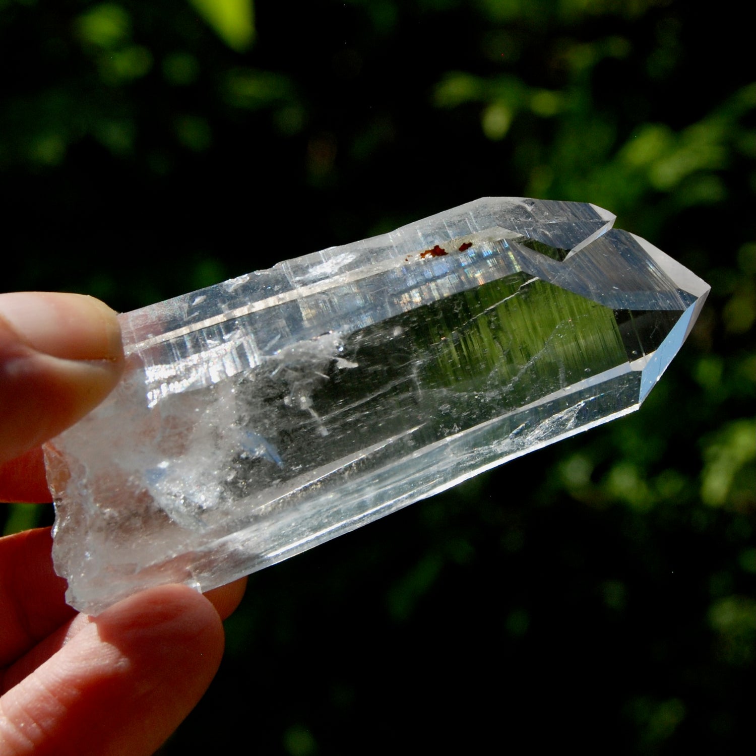 Record Keeper Tantric Twin Blades of Light Lemurian Crystal Starbrary, 3" 87g Powerful Optical Quartz, Colombia