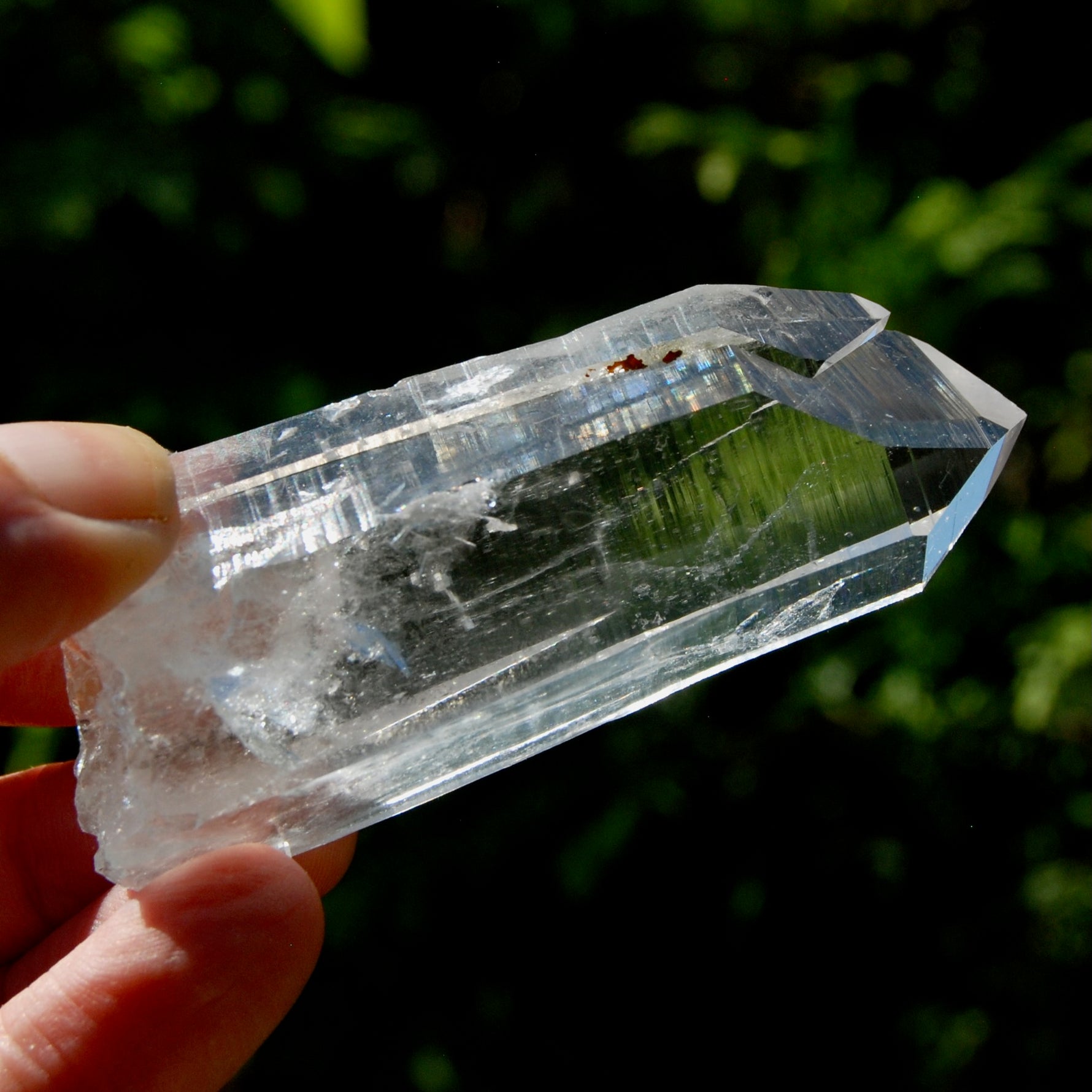 Record Keeper Tantric Twin Blades of Light Lemurian Crystal Starbrary, 3" 87g Powerful Optical Quartz, Colombia