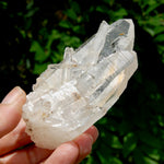 ET DT Lemurian Tantric Twin Crystal Cluster - 4.25" 252g Record Keeper Optical Quartz, Colombia