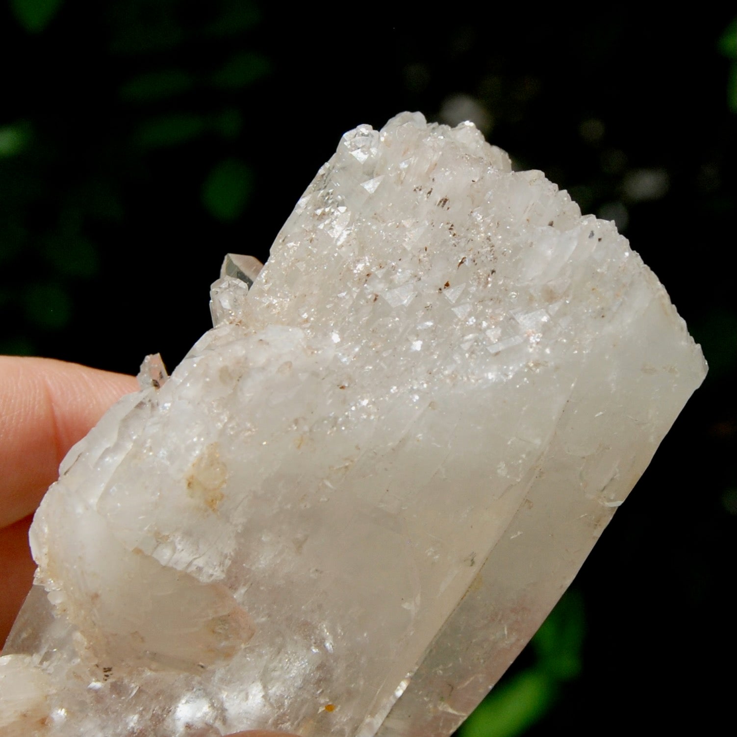 ET DT Lemurian Tantric Twin Crystal Cluster - 4.25" 252g Record Keeper Optical Quartz, Colombia